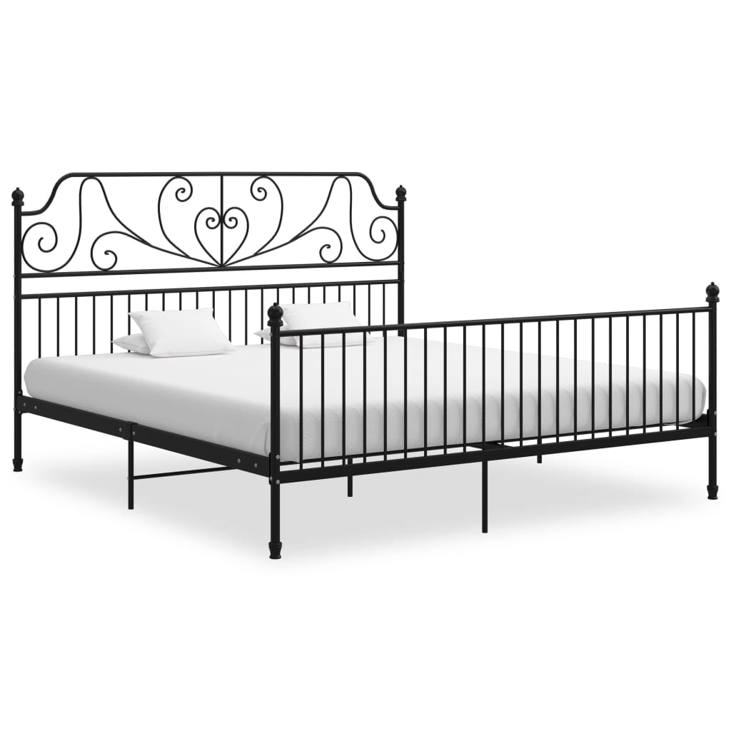 Bedframe metaal zwart 200x200 cm is nu te koop bij PeponiXL, paradijselijk wonen!