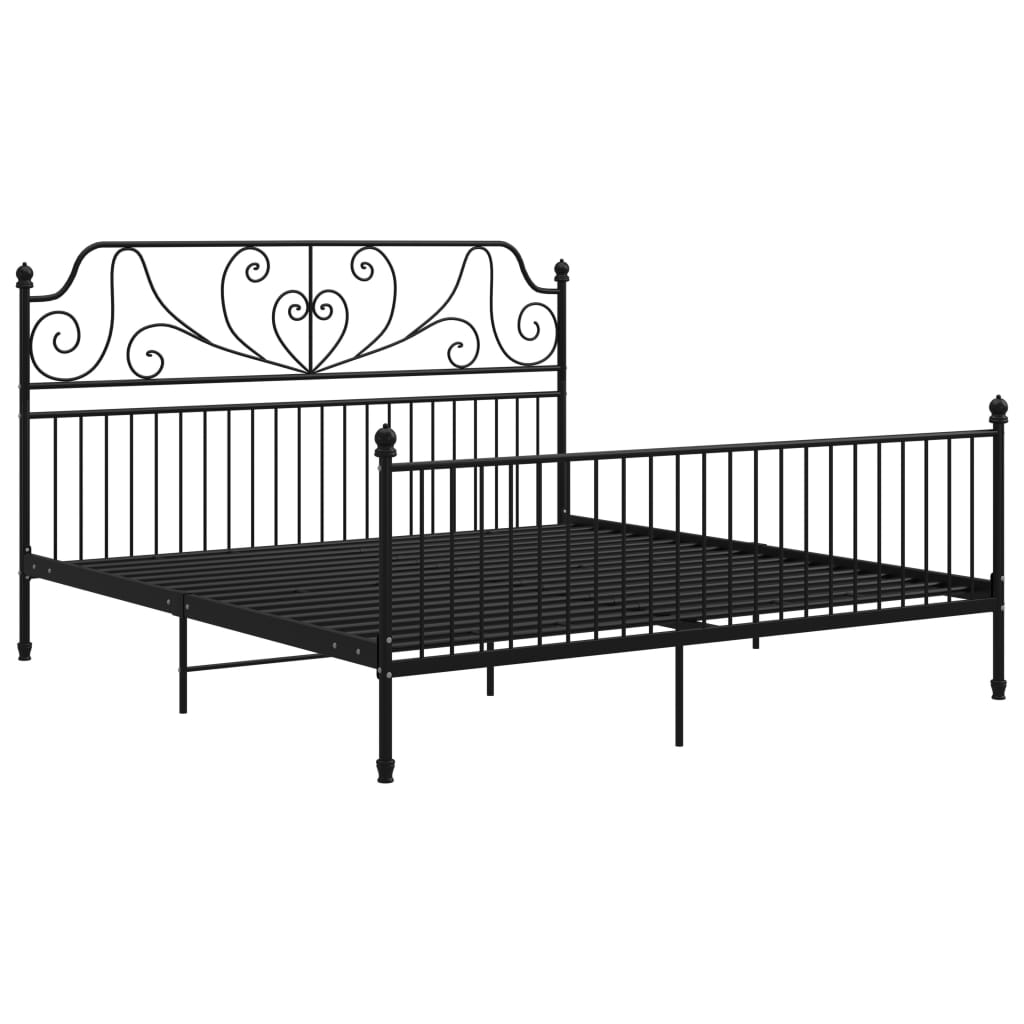 Bedframe metaal zwart 200x200 cm is nu te koop bij PeponiXL, paradijselijk wonen!
