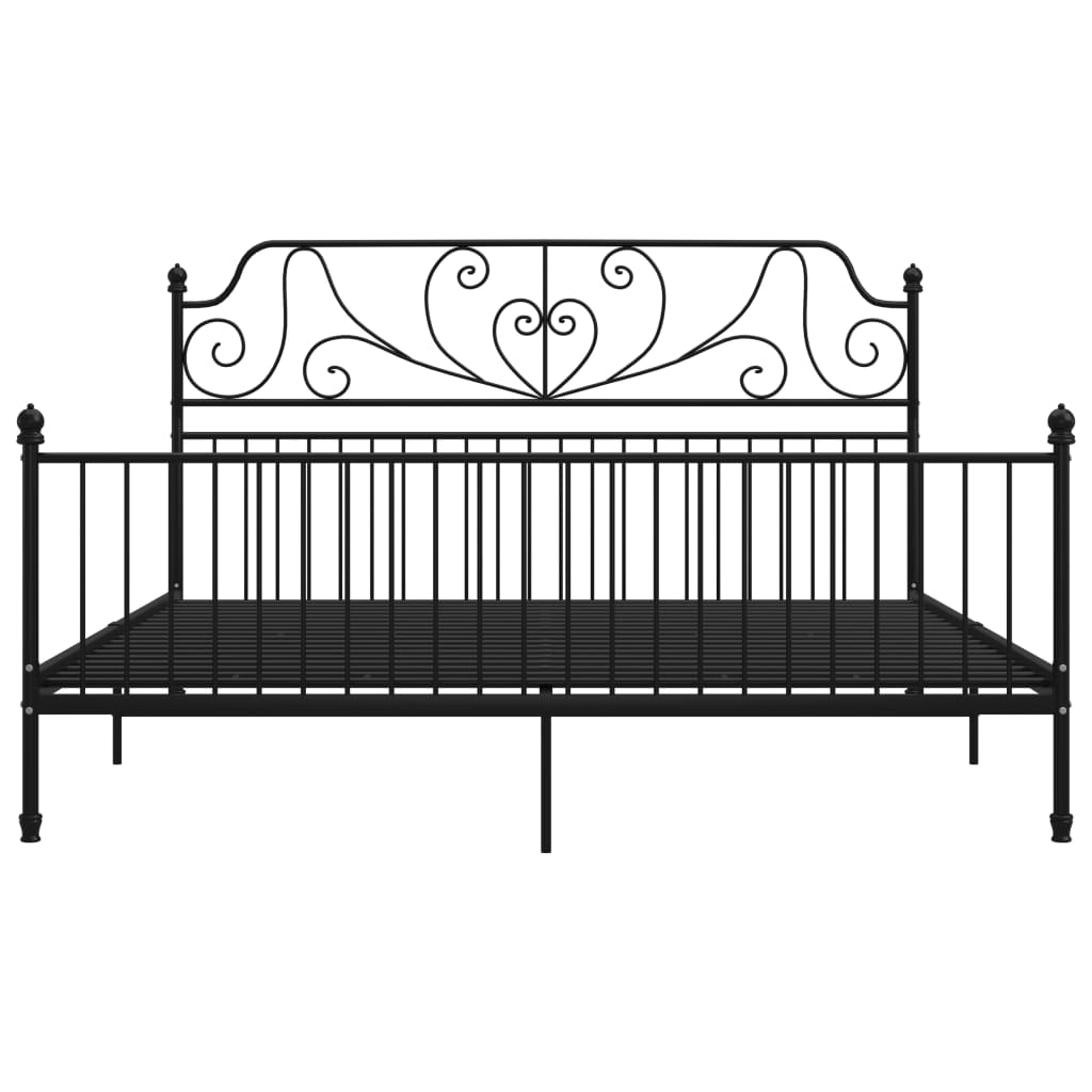 Bedframe metaal zwart 200x200 cm is nu te koop bij PeponiXL, paradijselijk wonen!