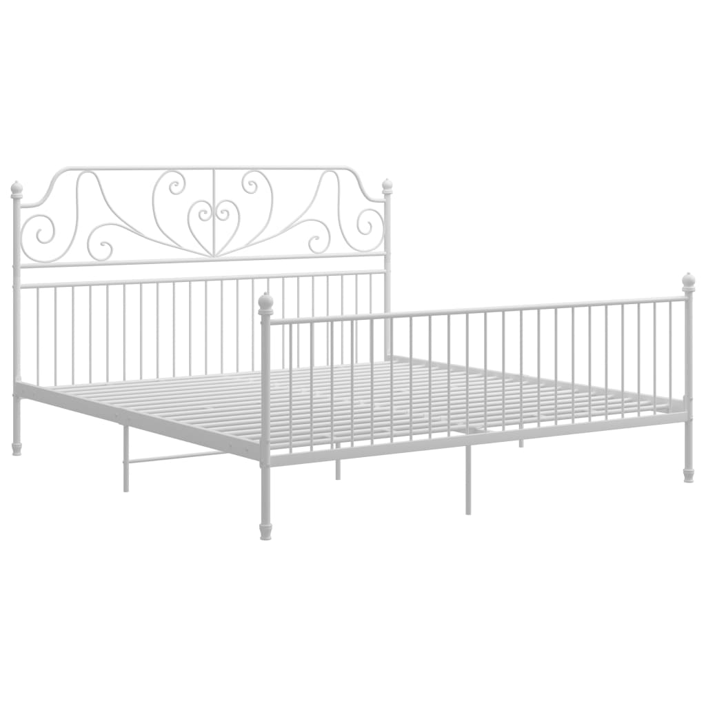 Bedframe metaal wit 200x200 cm is nu te koop bij PeponiXL, paradijselijk wonen!