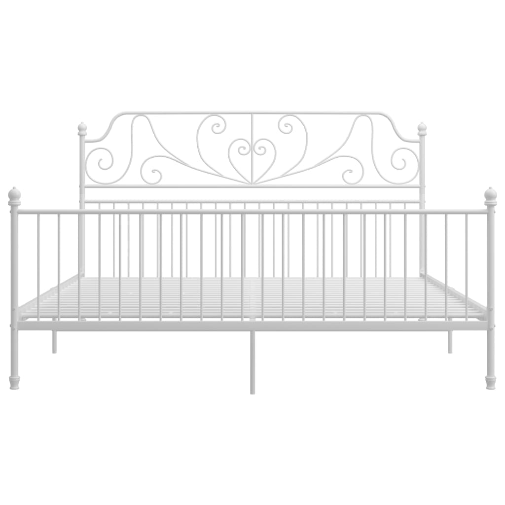 Bedframe metaal wit 200x200 cm is nu te koop bij PeponiXL, paradijselijk wonen!