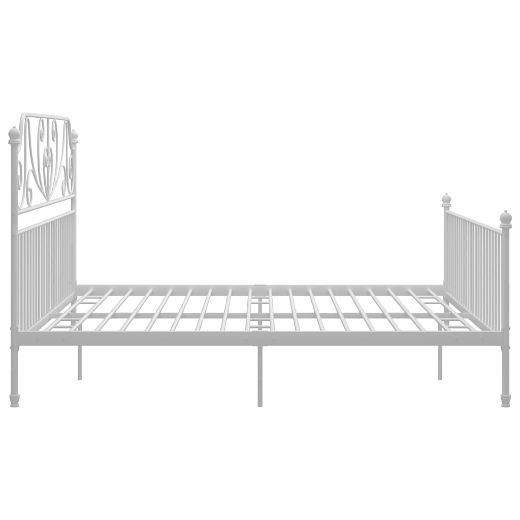 Bedframe metaal wit 200x200 cm is nu te koop bij PeponiXL, paradijselijk wonen!