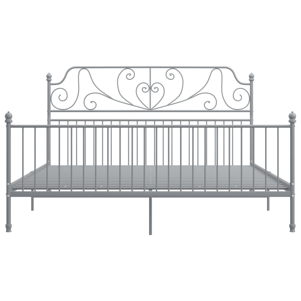 Bedframe metaal grijs 200x200 cm is nu te koop bij PeponiXL, paradijselijk wonen!