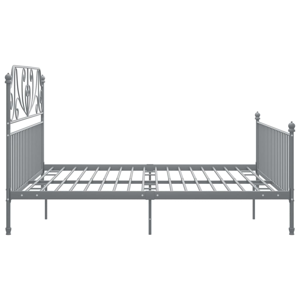 Bedframe metaal grijs 200x200 cm is nu te koop bij PeponiXL, paradijselijk wonen!