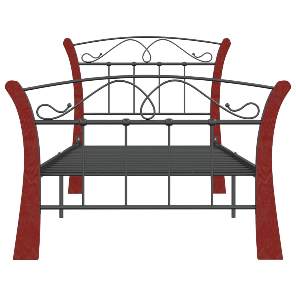 Bedframe metaal zwart 90x200 cm is nu te koop bij PeponiXL, paradijselijk wonen!