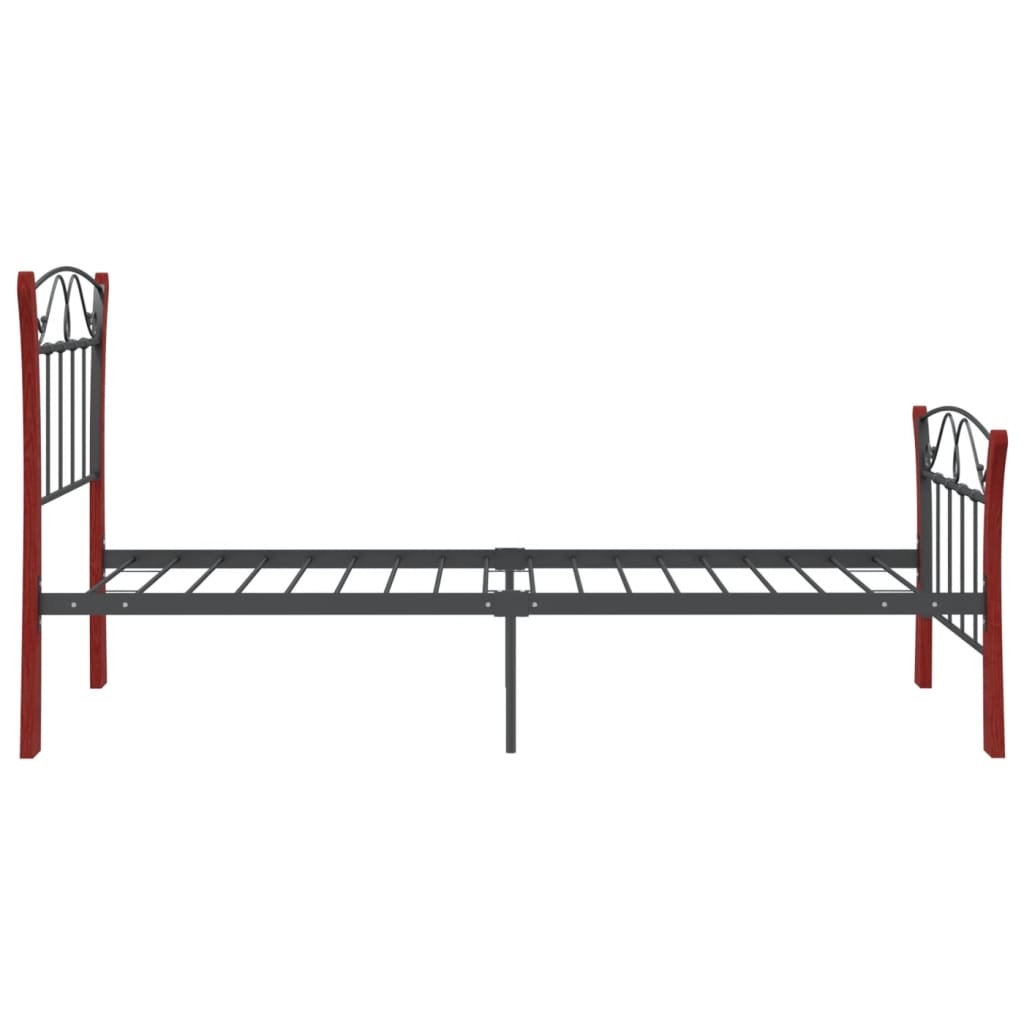 Bedframe metaal zwart 90x200 cm is nu te koop bij PeponiXL, paradijselijk wonen!
