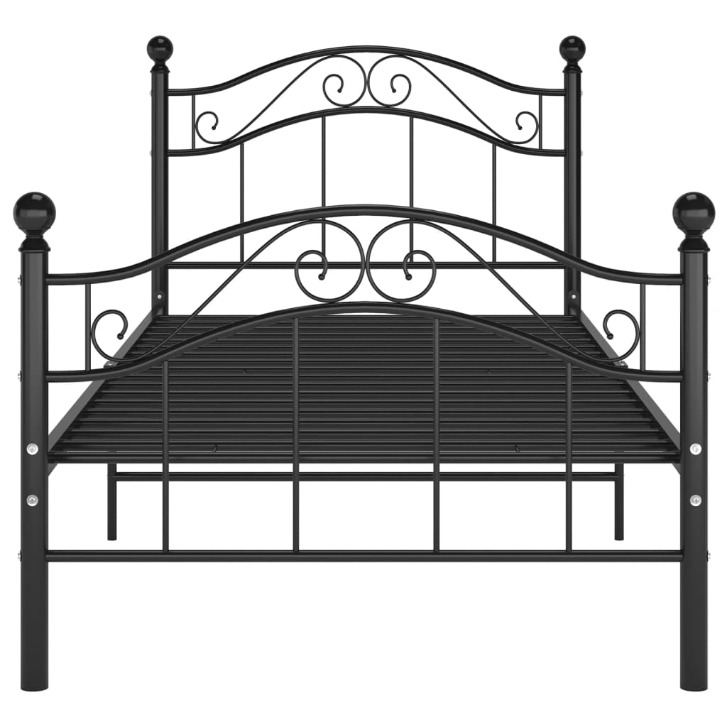 Bedframe metaal zwart 90x200 cm is nu te koop bij PeponiXL, paradijselijk wonen!