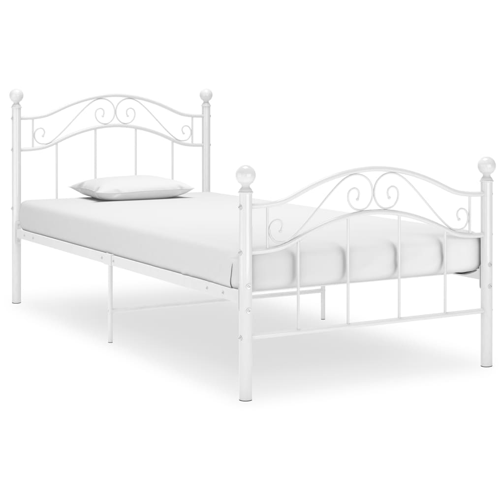 Bedframe metaal wit 90x200 cm is nu te koop bij PeponiXL, paradijselijk wonen!