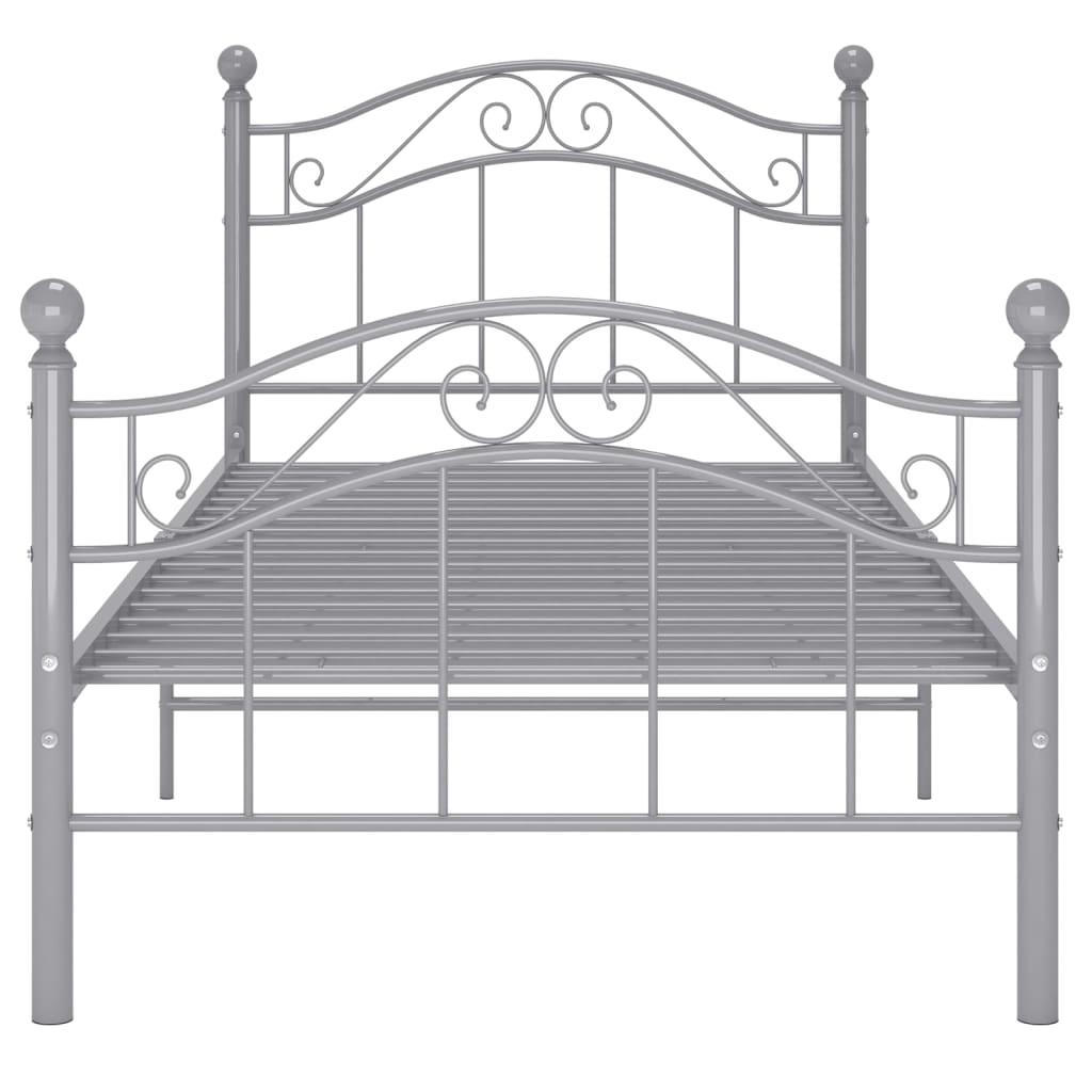 Bedframe metaal grijs 90x200 cm is nu te koop bij PeponiXL, paradijselijk wonen!
