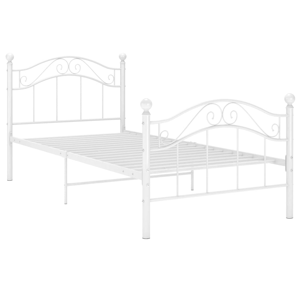 Bedframe metaal wit 100x200 cm is nu te koop bij PeponiXL, paradijselijk wonen!