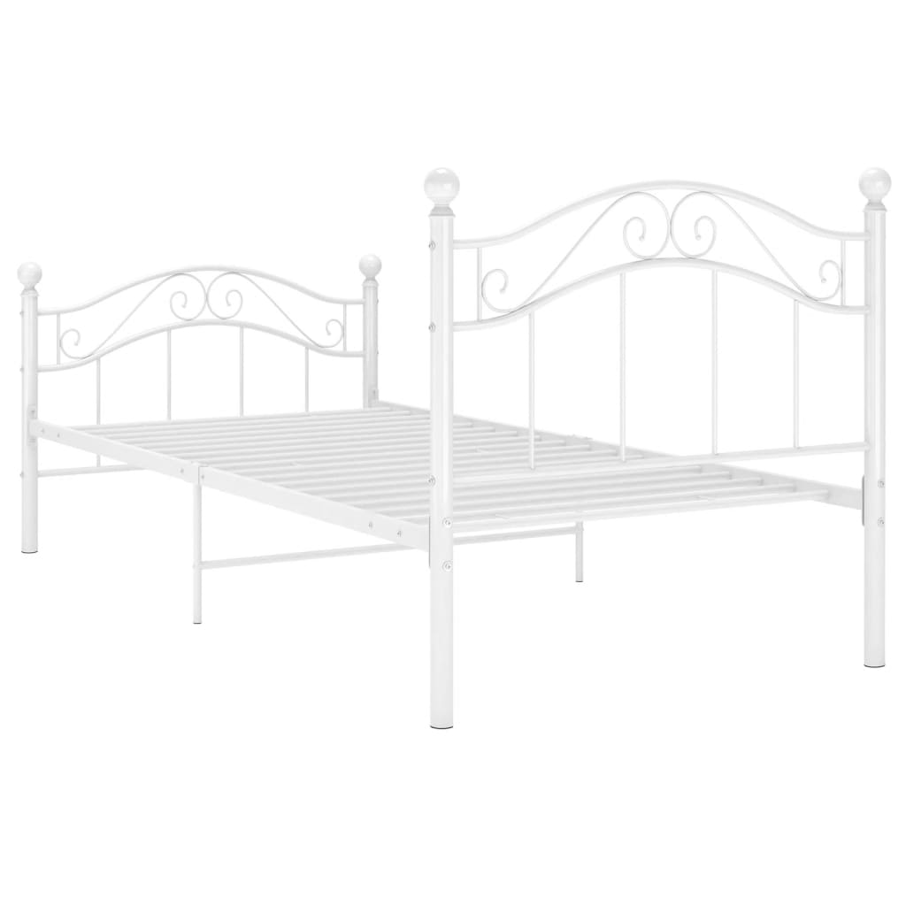Bedframe metaal wit 100x200 cm is nu te koop bij PeponiXL, paradijselijk wonen!