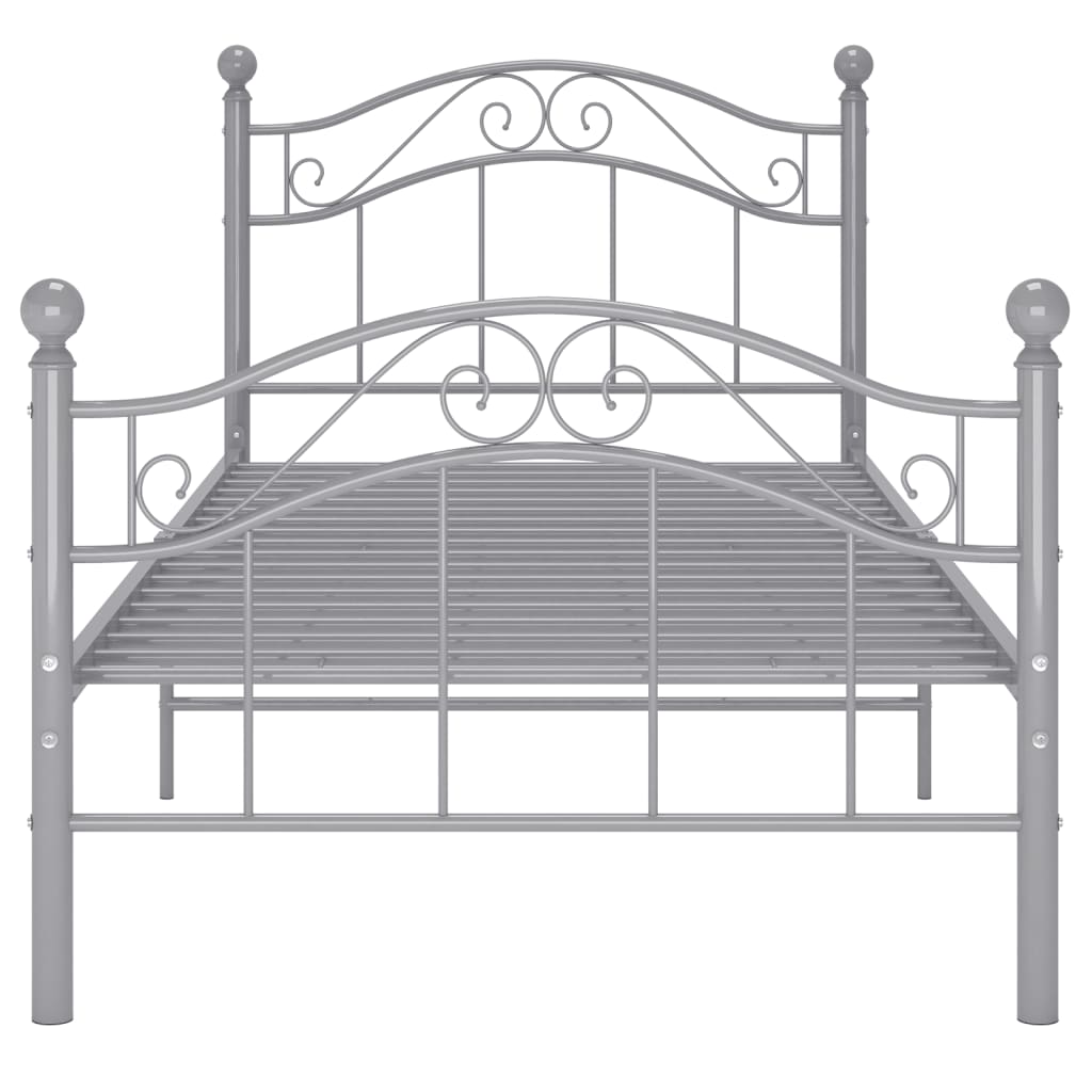 Bedframe metaal grijs 100x200 cm is nu te koop bij PeponiXL, paradijselijk wonen!