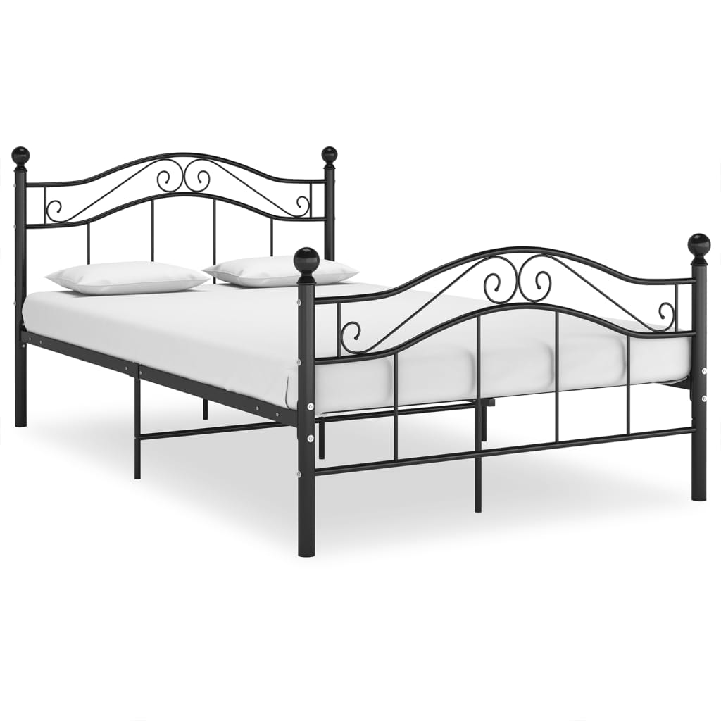 Bedframe metaal zwart 120x200 cm is nu te koop bij PeponiXL, paradijselijk wonen!
