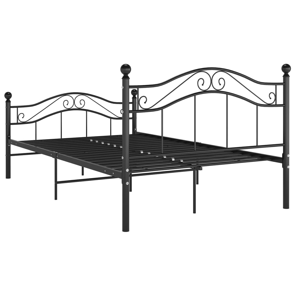Bedframe metaal zwart 120x200 cm is nu te koop bij PeponiXL, paradijselijk wonen!