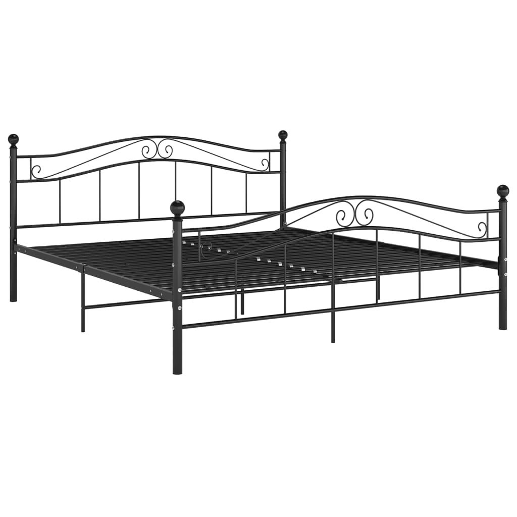 Bedframe metaal zwart 180x200 cm is nu te koop bij PeponiXL, paradijselijk wonen!