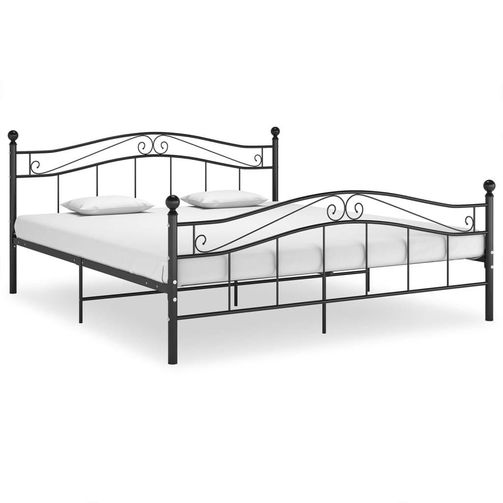 Bedframe metaal zwart 200x200 cm is nu te koop bij PeponiXL, paradijselijk wonen!