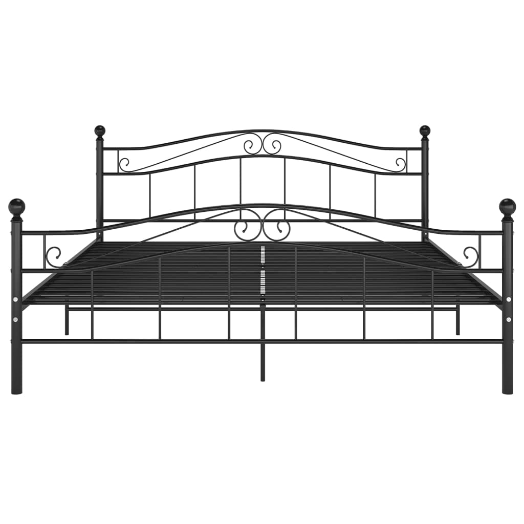 Bedframe metaal zwart 200x200 cm is nu te koop bij PeponiXL, paradijselijk wonen!