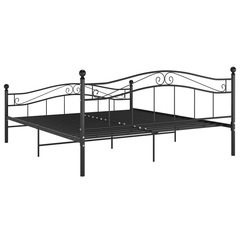Bedframe metaal zwart 200x200 cm is nu te koop bij PeponiXL, paradijselijk wonen!