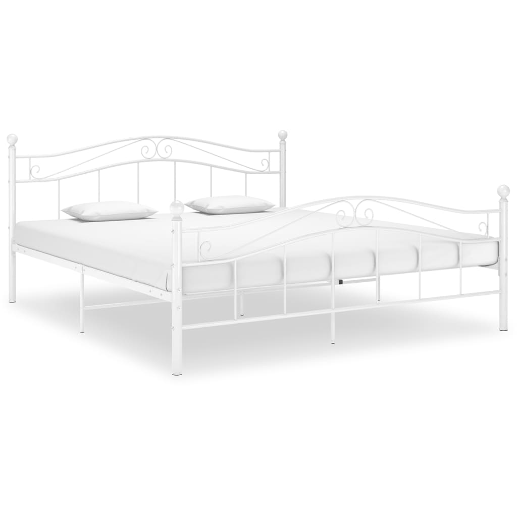 Bedframe metaal wit 200x200 cm is nu te koop bij PeponiXL, paradijselijk wonen!