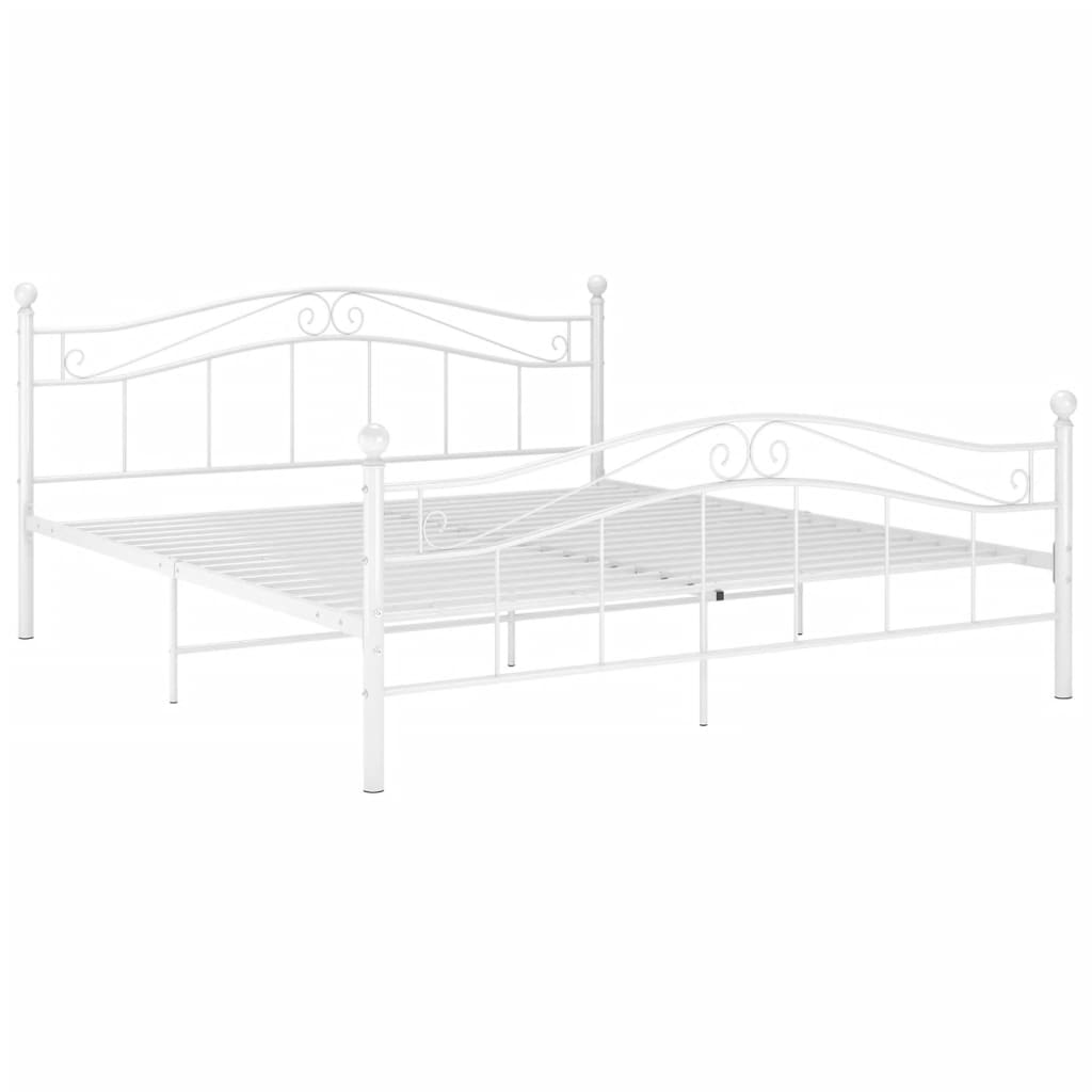 Bedframe metaal wit 200x200 cm is nu te koop bij PeponiXL, paradijselijk wonen!