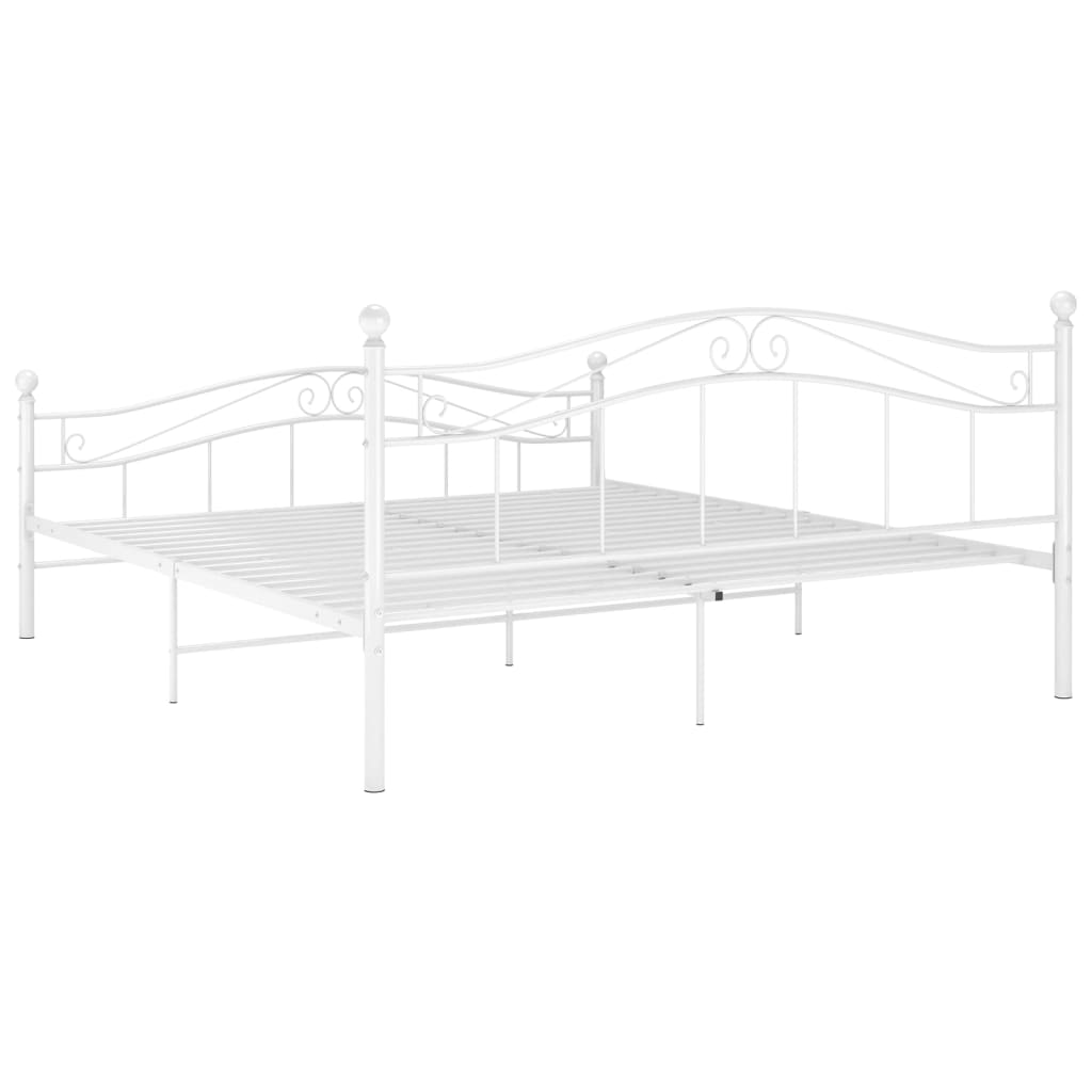 Bedframe metaal wit 200x200 cm is nu te koop bij PeponiXL, paradijselijk wonen!