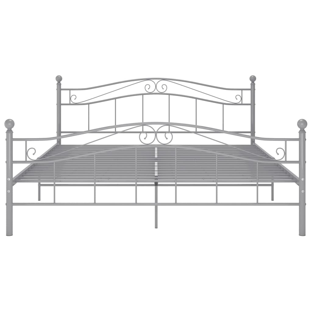 Bedframe metaal grijs 200x200 cm is nu te koop bij PeponiXL, paradijselijk wonen!