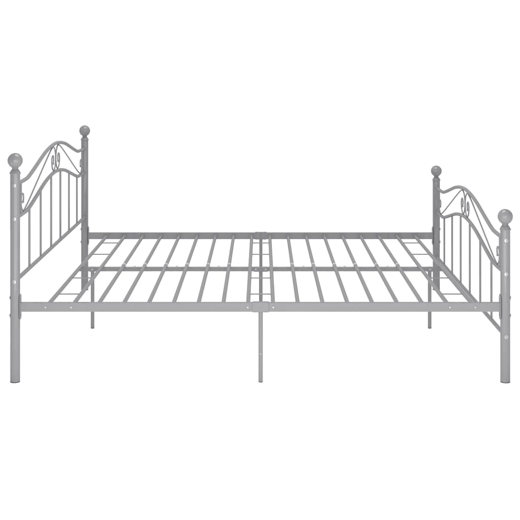 Bedframe metaal grijs 200x200 cm is nu te koop bij PeponiXL, paradijselijk wonen!