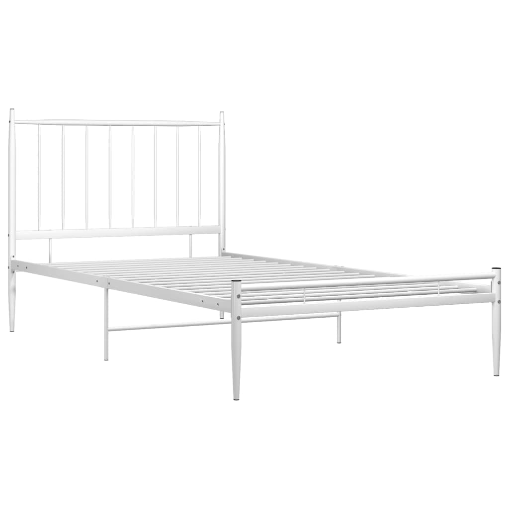 Bedframe metaal wit 100x200 cm is nu te koop bij PeponiXL, paradijselijk wonen!