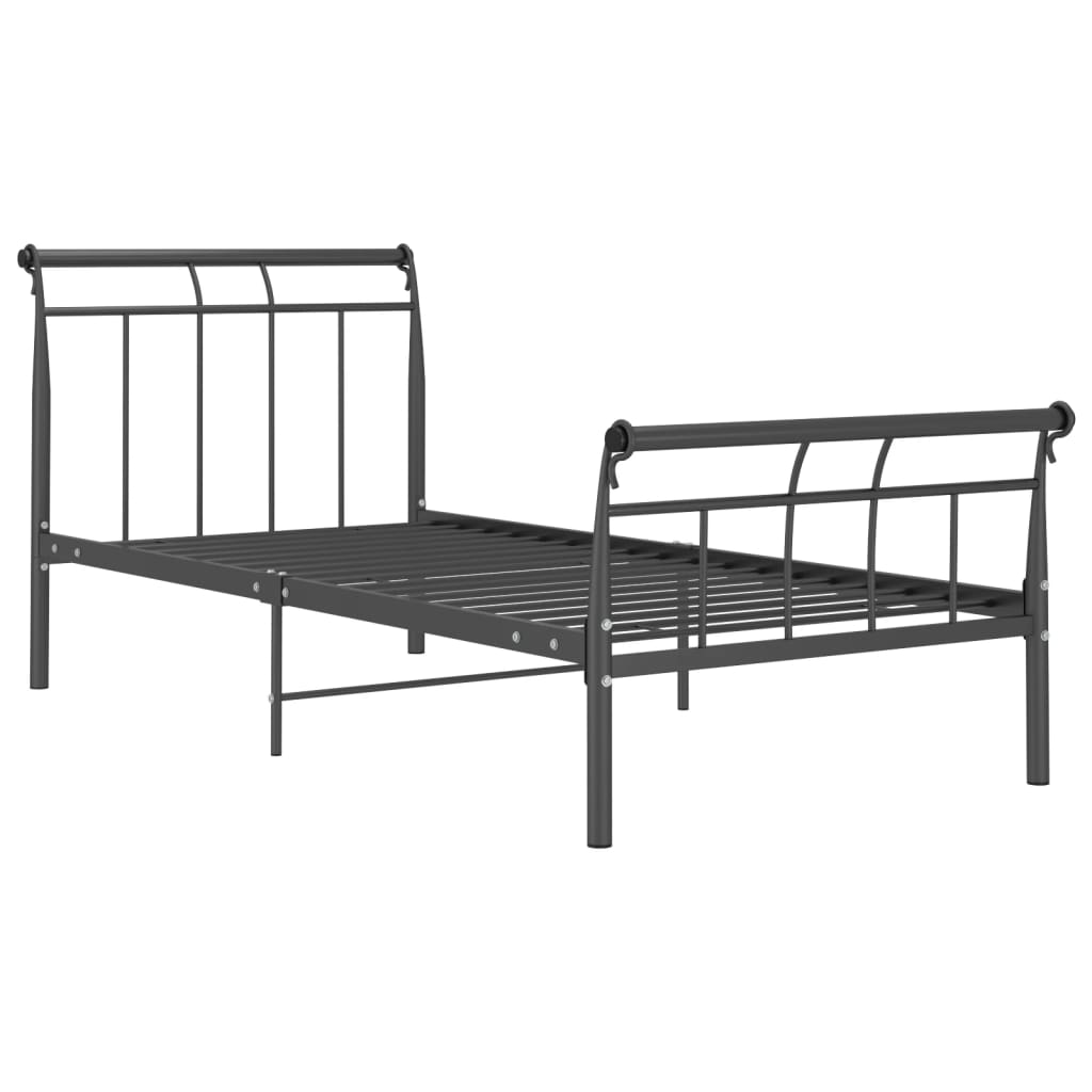 Bedframe metaal zwart 100x200 cm is nu te koop bij PeponiXL, paradijselijk wonen!