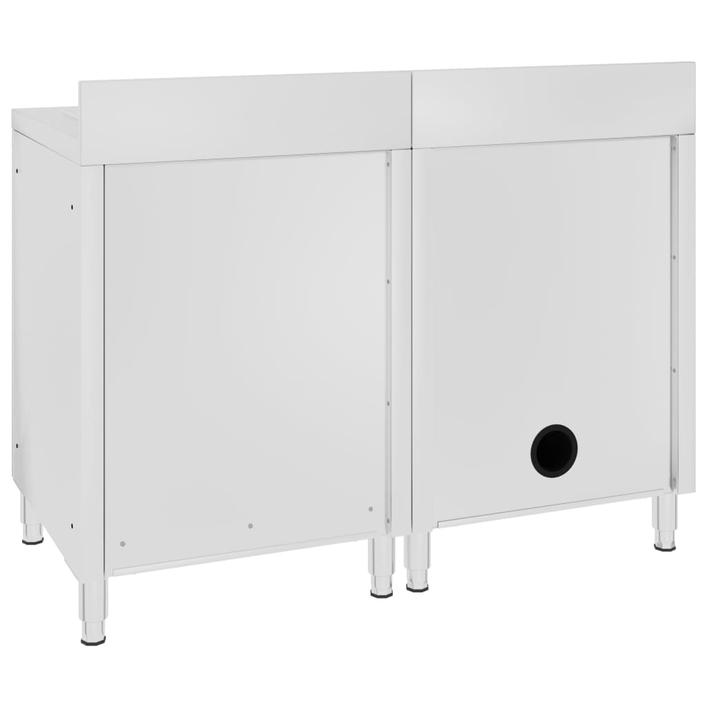 Wastafelkast commercieel 120x60x96 cm roestvrij staal is nu te koop bij PeponiXL, paradijselijk wonen!