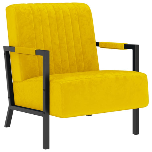 Fauteuil fluweel mosterdgeel is nu te koop bij PeponiXL, paradijselijk wonen!