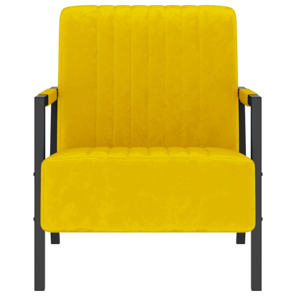 Fauteuil fluweel mosterdgeel is nu te koop bij PeponiXL, paradijselijk wonen!