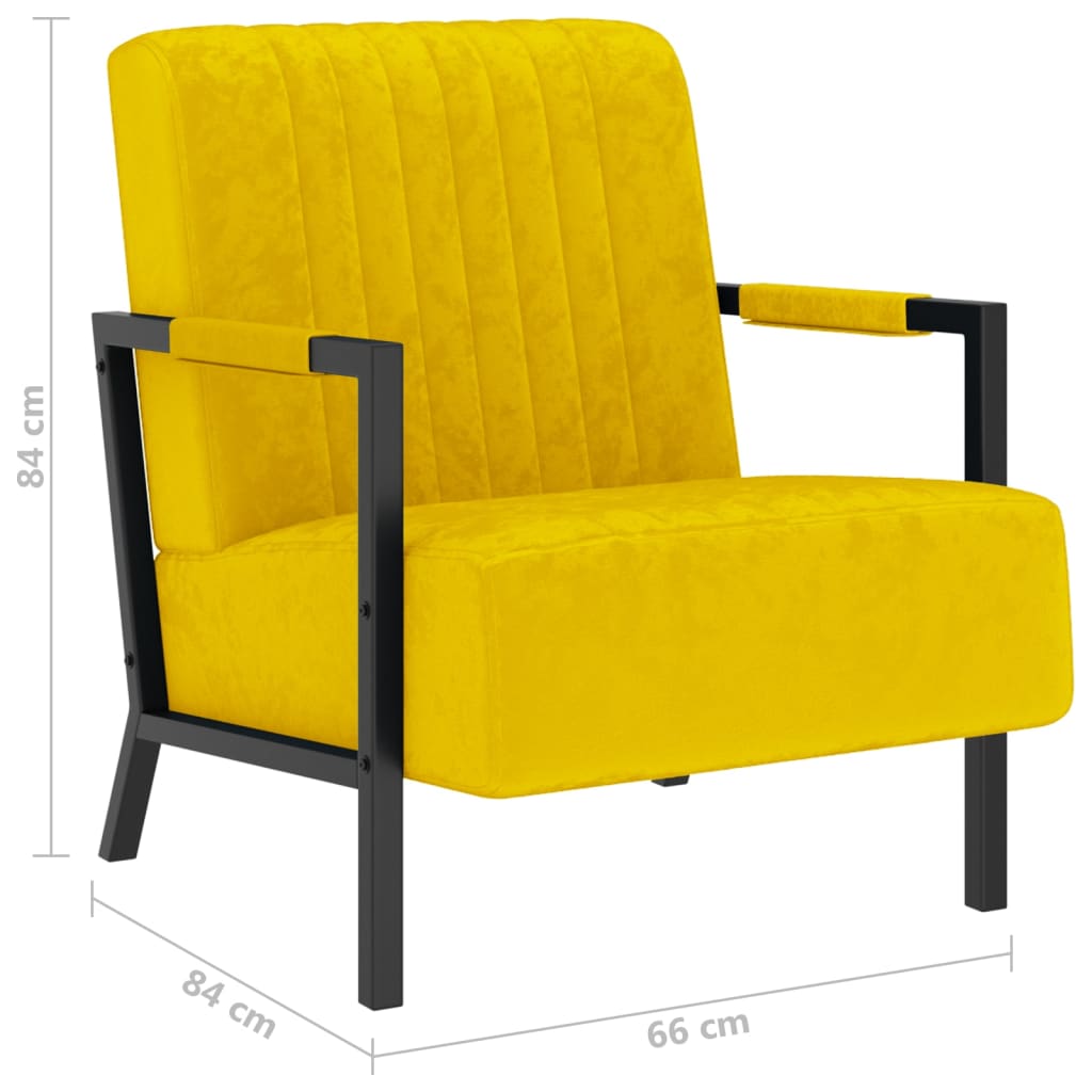 Fauteuil fluweel mosterdgeel is nu te koop bij PeponiXL, paradijselijk wonen!