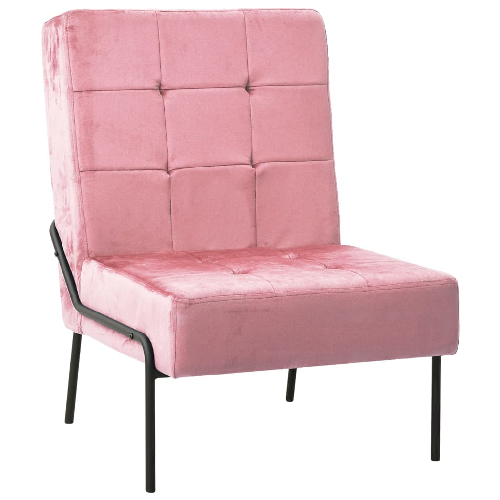 Relaxstoel 65x79x87 cm fluweel roze is nu te koop bij PeponiXL, paradijselijk wonen!
