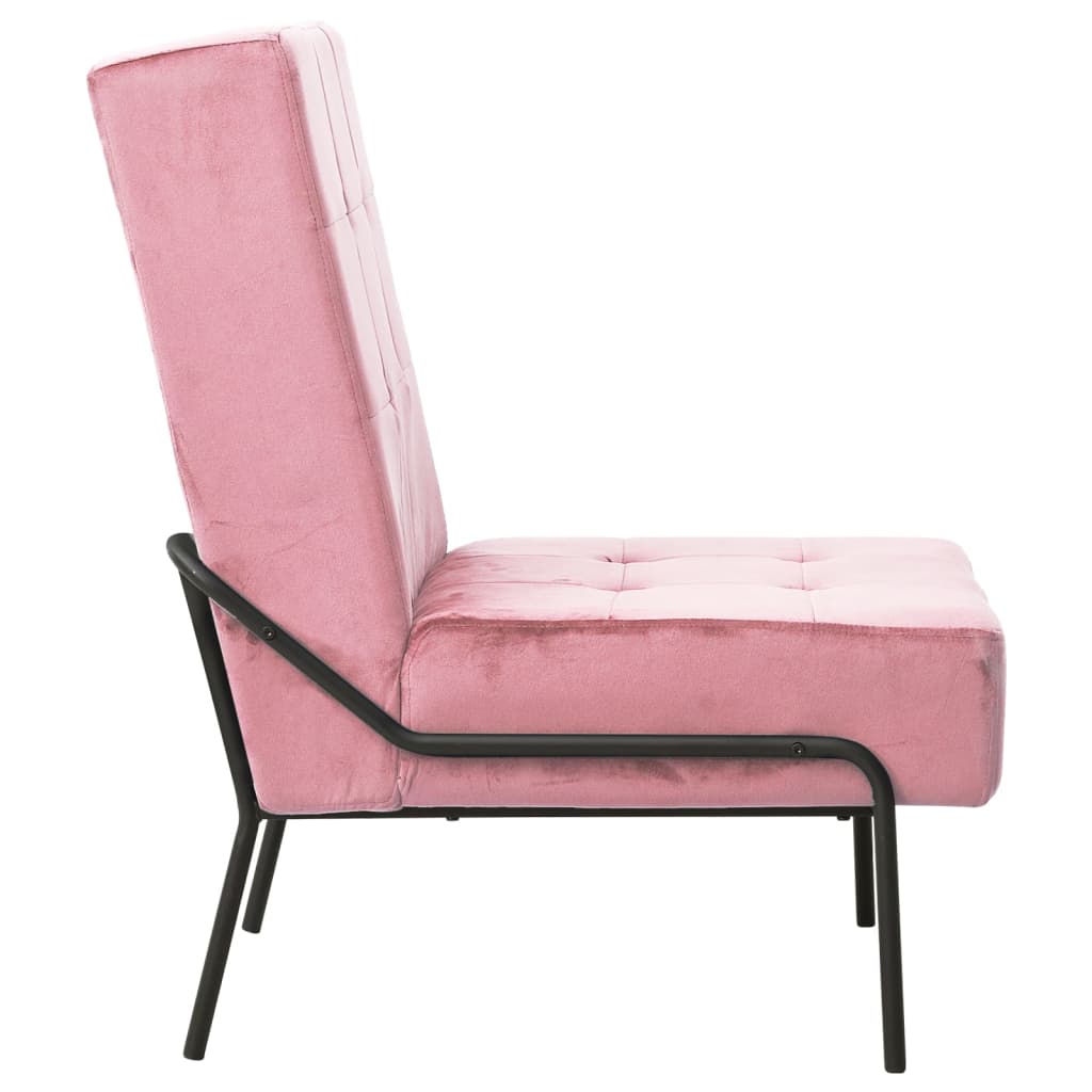 Relaxstoel 65x79x87 cm fluweel roze is nu te koop bij PeponiXL, paradijselijk wonen!