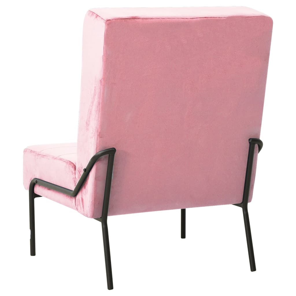 Relaxstoel 65x79x87 cm fluweel roze is nu te koop bij PeponiXL, paradijselijk wonen!