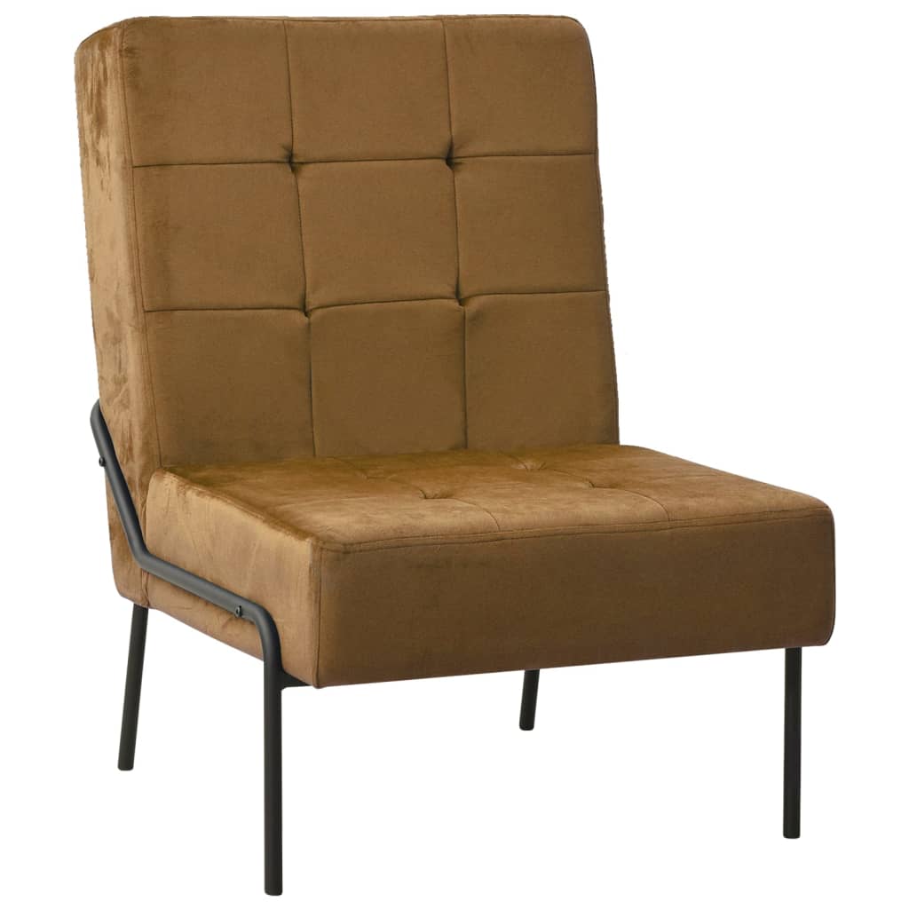 Relaxstoel 65x79x87 cm fluweel bruin is nu te koop bij PeponiXL, paradijselijk wonen!