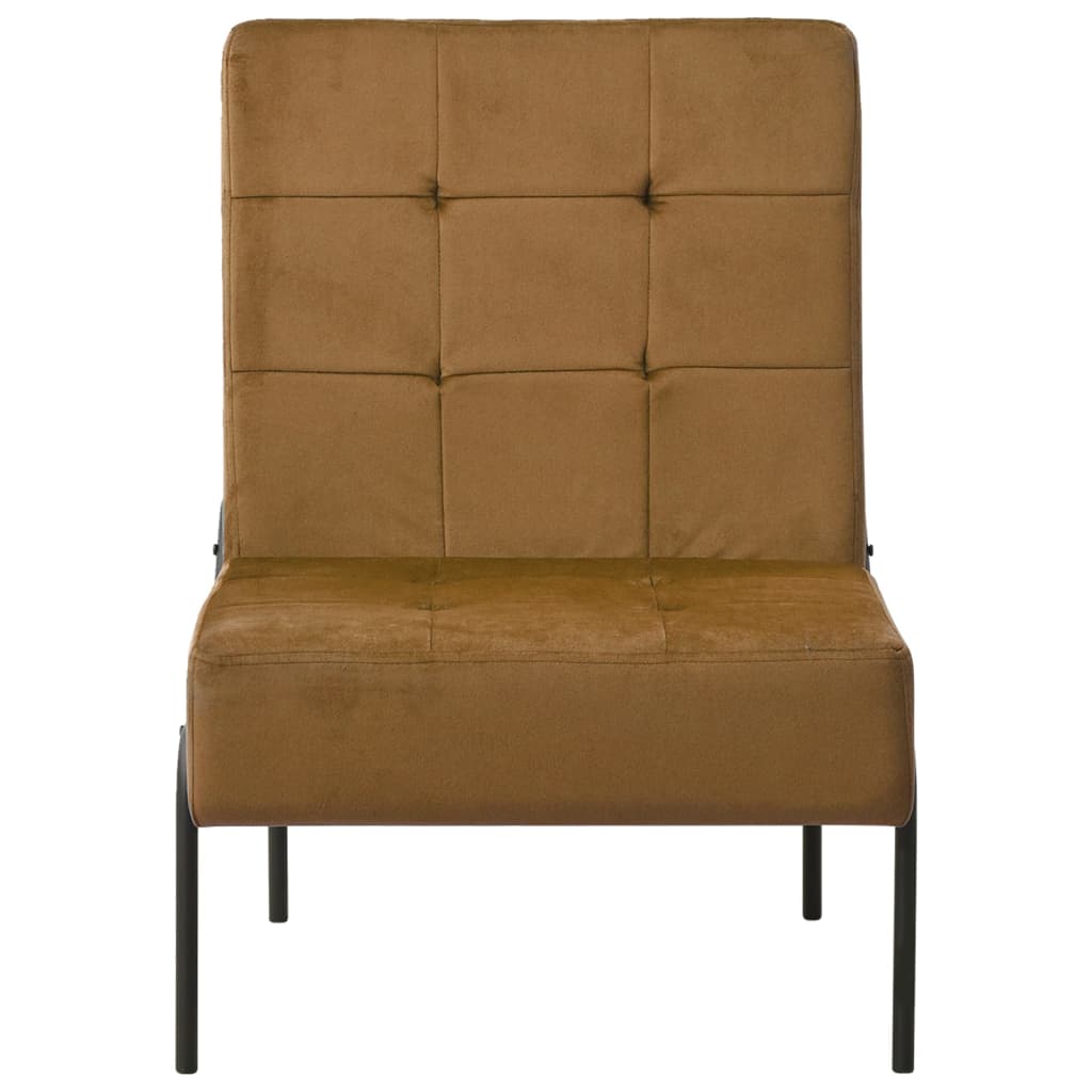 Relaxstoel 65x79x87 cm fluweel bruin is nu te koop bij PeponiXL, paradijselijk wonen!