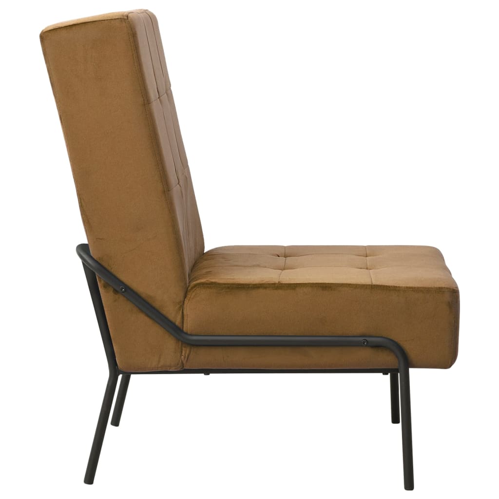 Relaxstoel 65x79x87 cm fluweel bruin is nu te koop bij PeponiXL, paradijselijk wonen!