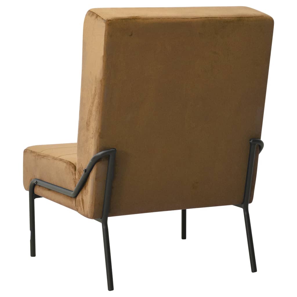 Relaxstoel 65x79x87 cm fluweel bruin is nu te koop bij PeponiXL, paradijselijk wonen!