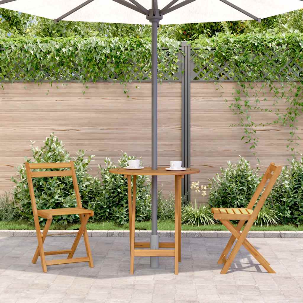 Tuintafel inklapbaar 70 cm massief acaciahout is nu te koop bij PeponiXL, paradijselijk wonen!