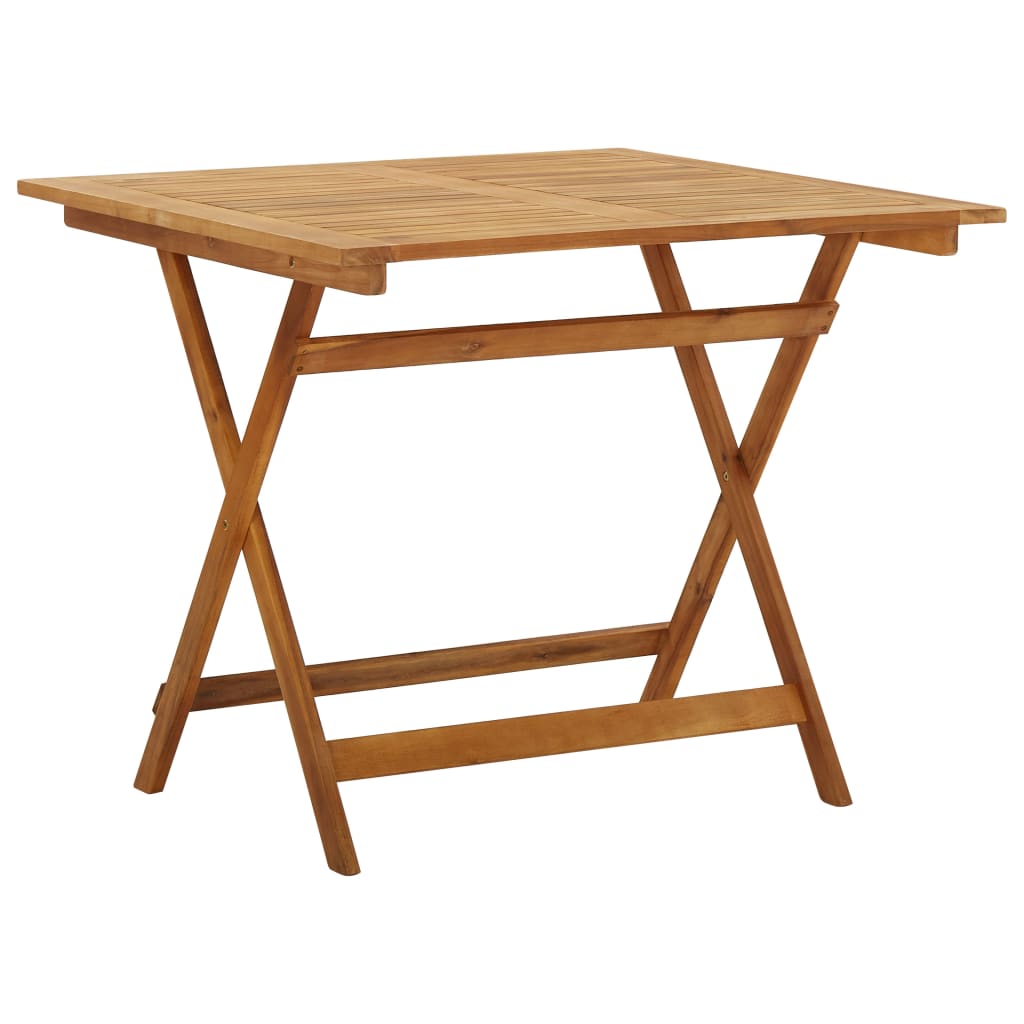 Tuintafel inklapbaar 90x90x75 cm massief acaciahout