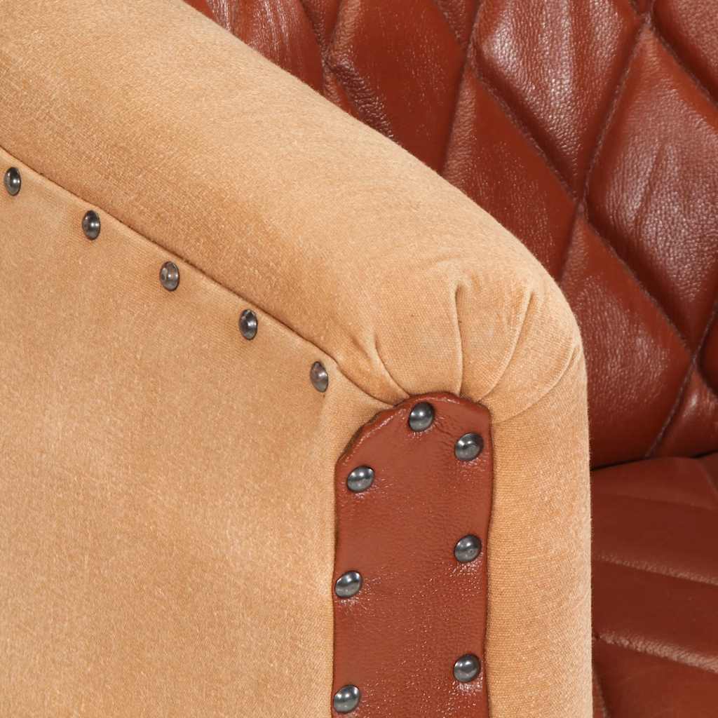 Kuipstoel echt leer en massief mangohout bruin is nu te koop bij PeponiXL, paradijselijk wonen!
