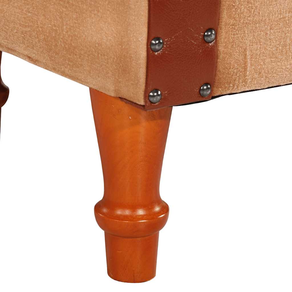 Kuipstoel echt leer en massief mangohout bruin is nu te koop bij PeponiXL, paradijselijk wonen!