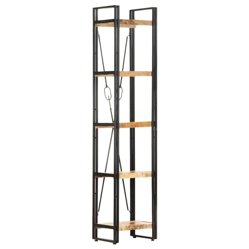 Boekenkast met 5 schappen 40x30x180 cm massief mangohout is nu te koop bij PeponiXL, paradijselijk wonen!