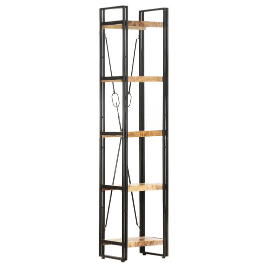 Boekenkast met 5 schappen 40x30x180 cm massief mangohout is nu te koop bij PeponiXL, paradijselijk wonen!