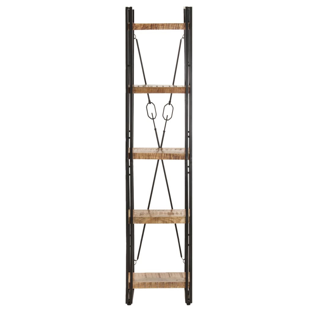 Boekenkast met 5 schappen 40x30x180 cm massief mangohout is nu te koop bij PeponiXL, paradijselijk wonen!