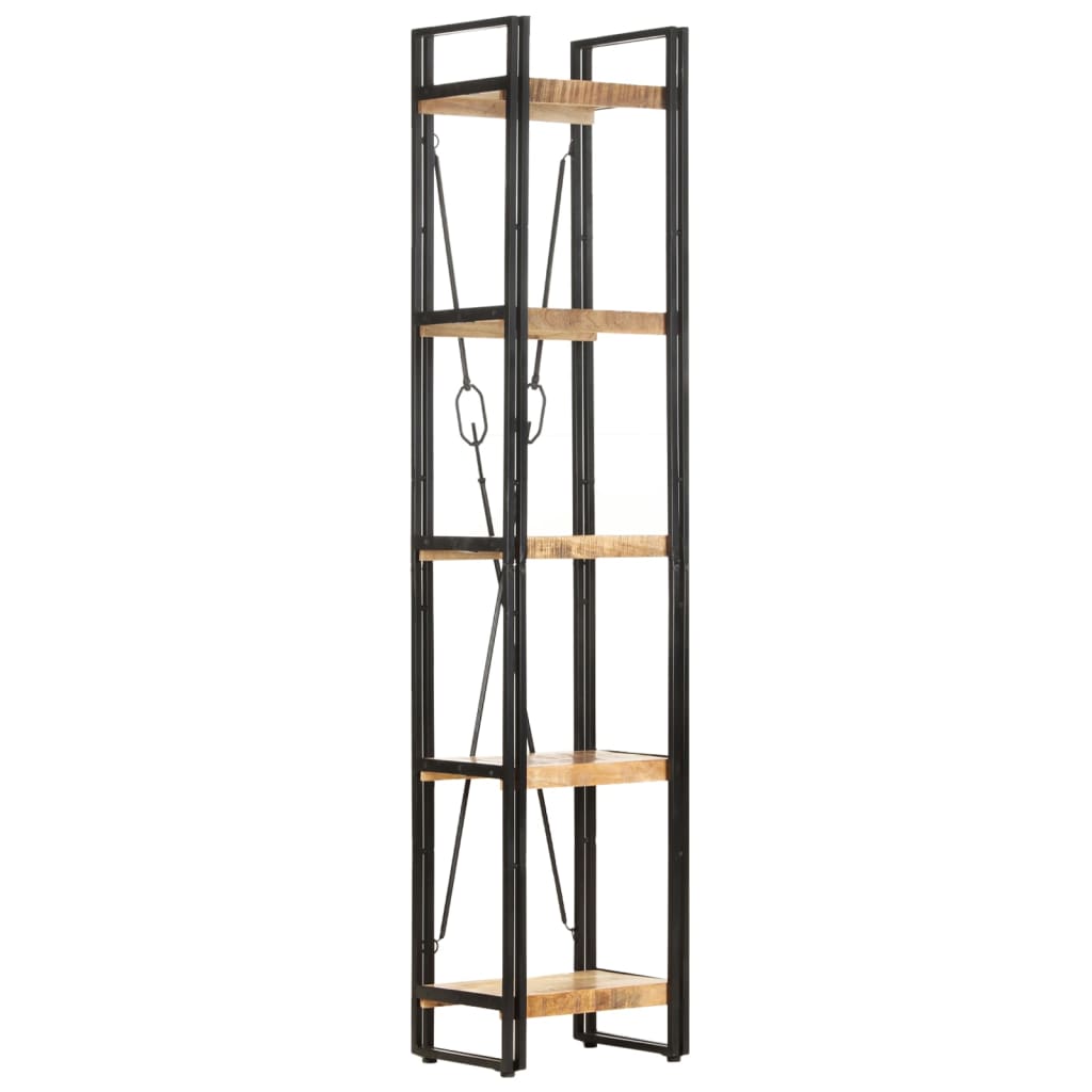 Boekenkast met 5 schappen 40x30x180 cm massief mangohout is nu te koop bij PeponiXL, paradijselijk wonen!