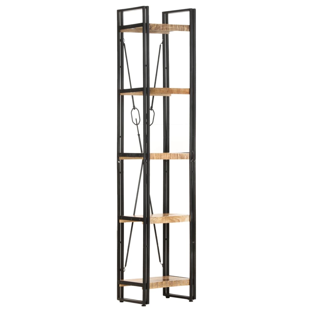 Boekenkast met 5 schappen 40x30x180 cm massief mangohout is nu te koop bij PeponiXL, paradijselijk wonen!