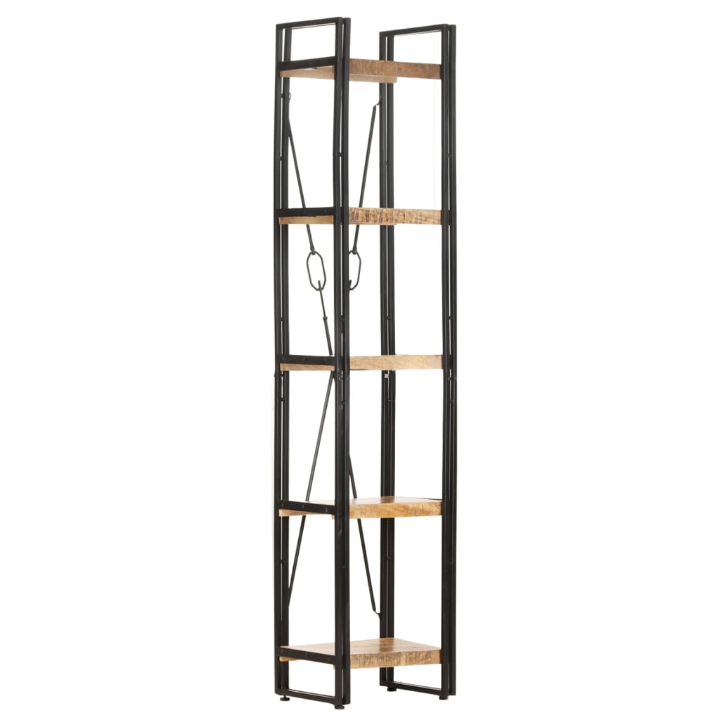 Boekenkast met 5 schappen 40x30x180 cm massief mangohout is nu te koop bij PeponiXL, paradijselijk wonen!